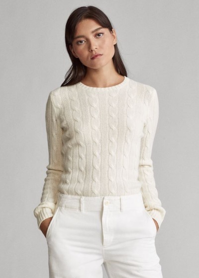 Dámské Svetr Polo Ralph Lauren Cable-Knit Cashmere - 27659-SCMH